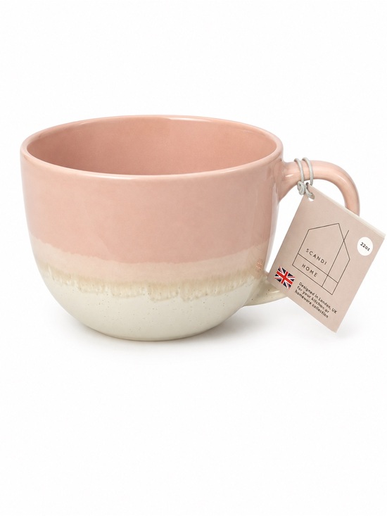 Scandia Home Other - Scandi Home Pink and Cream Two-Tone Ceramic Mug